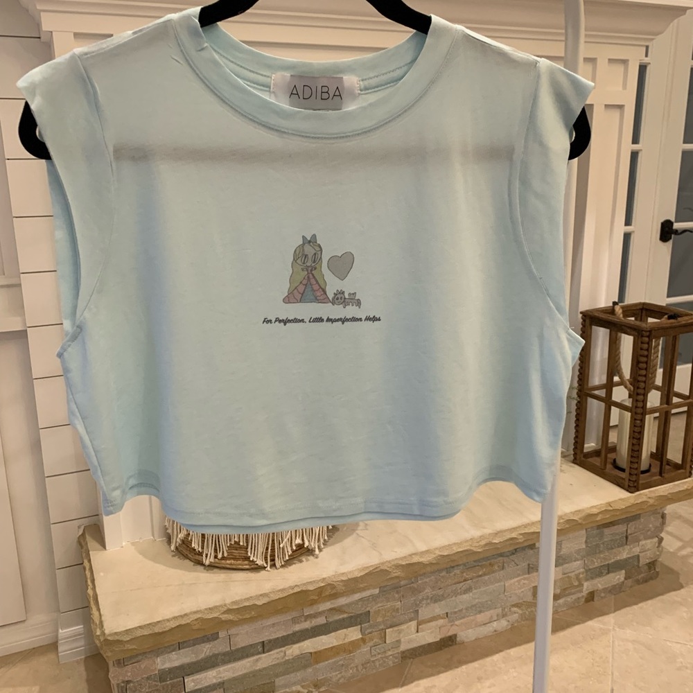 ADIBA Blue Color Cropped Top Size “M”